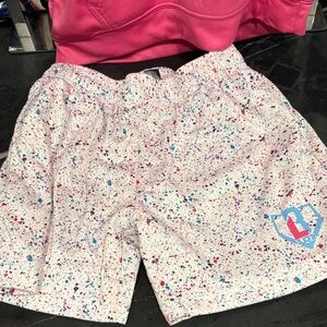 Baseball Lifestyle Splatter White Shorts